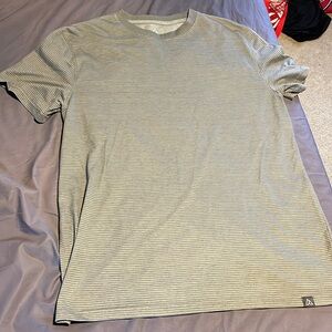 Mens Alpine Design Grey striped t shirt